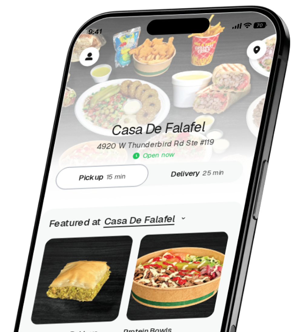 Casa De Falafel app preview